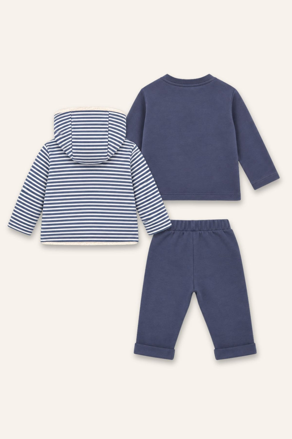 BABY BOY COAT T-SHIRT PANTS SET