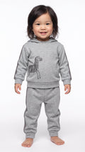CSY8065 HOODED SWEATSHIRT & PANTS SET GREY