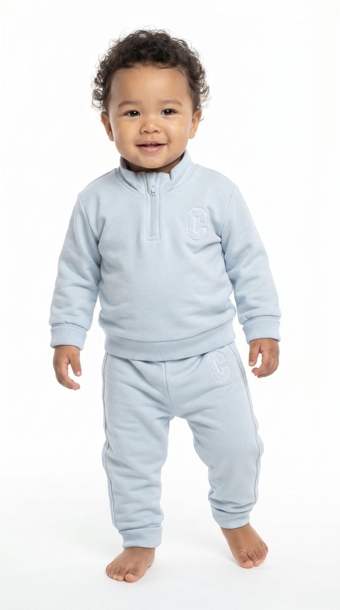 CSY8060 SWEATSHIRT & PANTS SET BABY BLUE