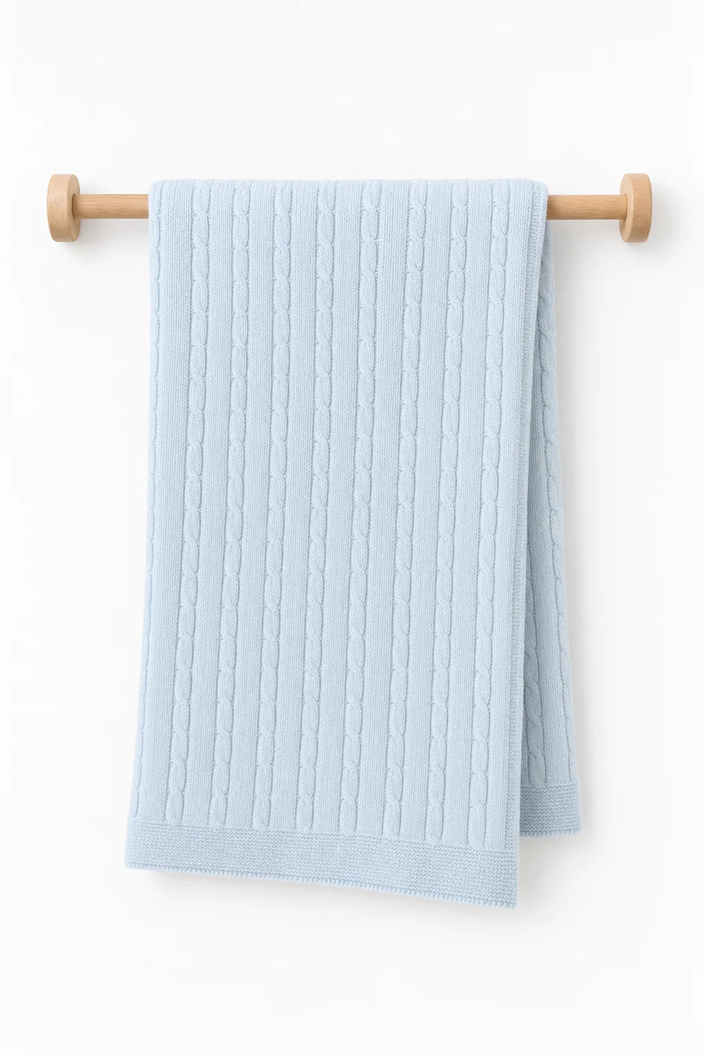 CSYT1000 CABLE KNIT BLANKET BLUE