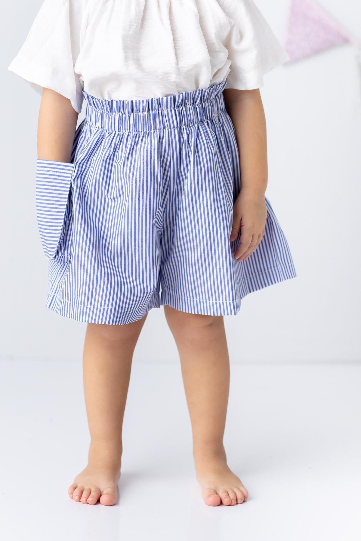 STRIPED CARGO SHORTS