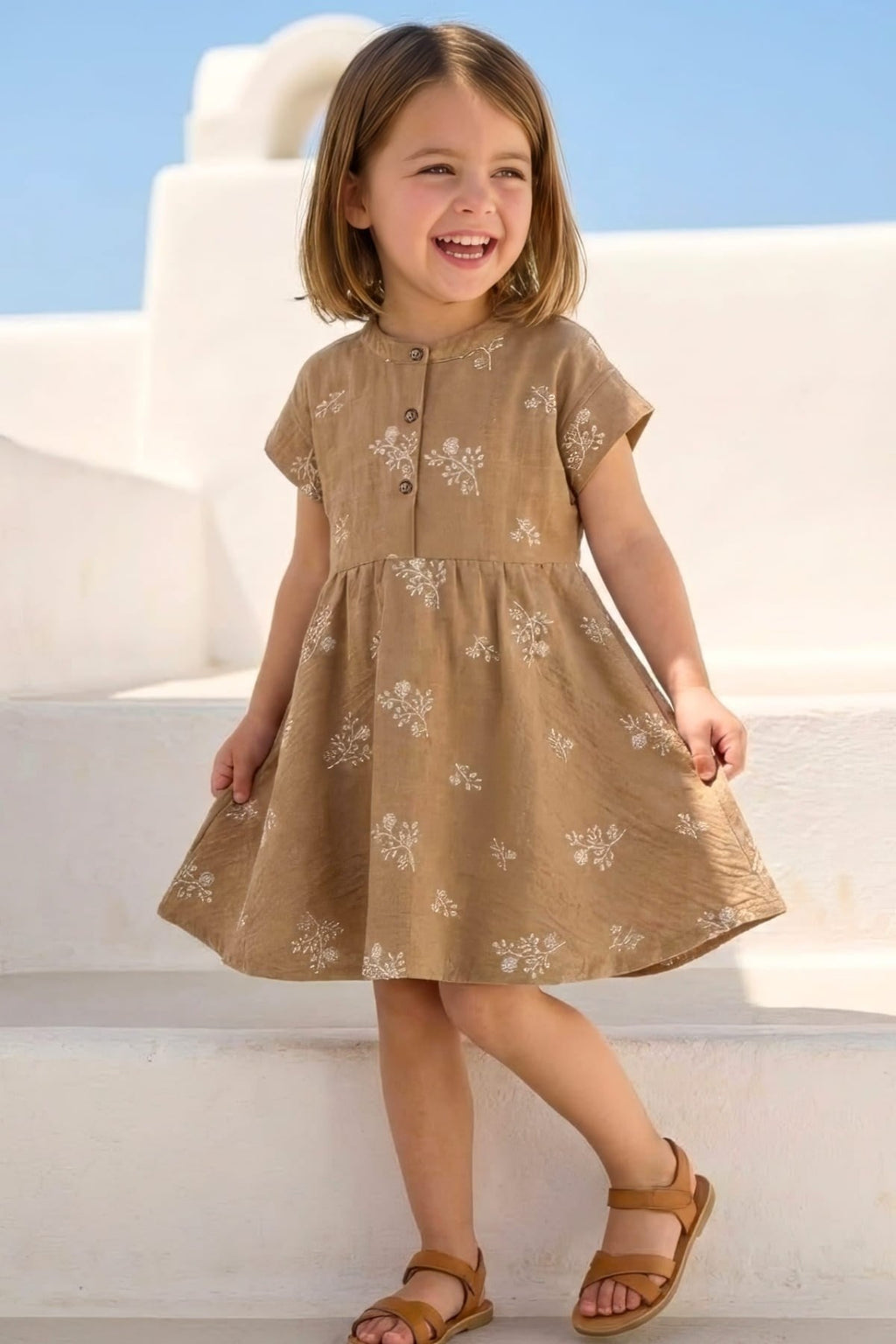 GIRLS BUTTONED DRESS